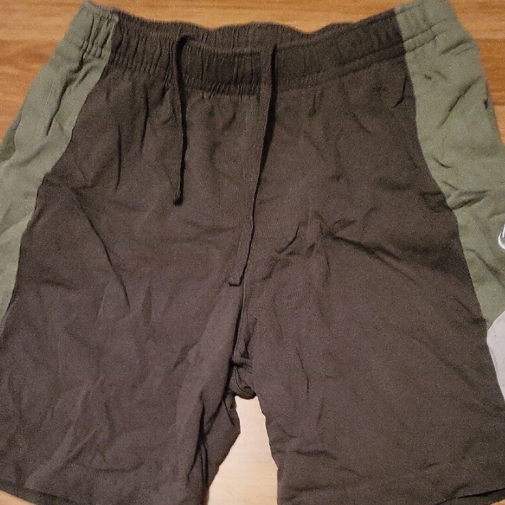 Nike Kids Olive and Gray Shorts
